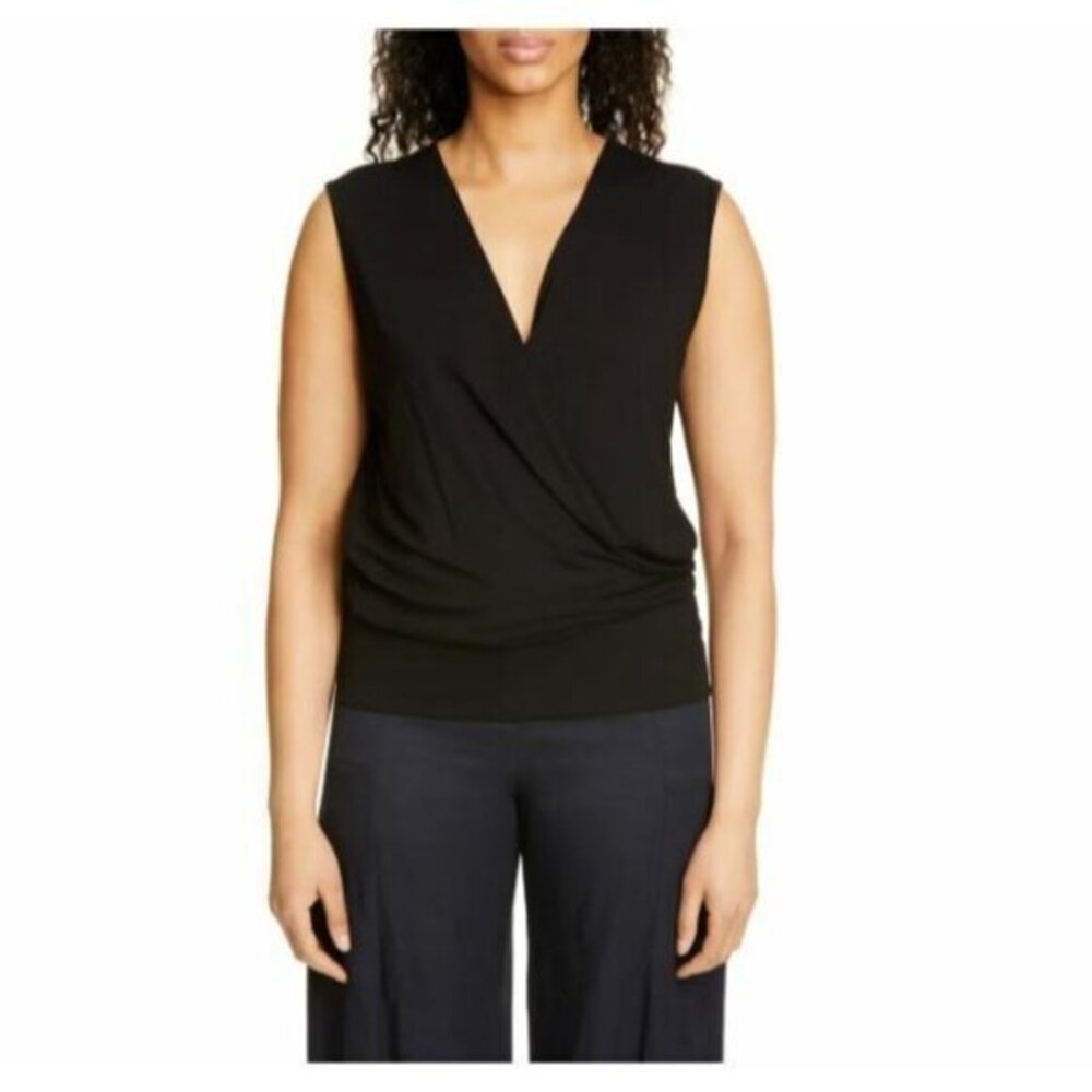 Maria Cornejo Jazmin Black Top Jersey Slim Wrap Tank Top SZ XS New $650